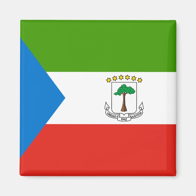 Flag für äquatoriale Guinea Magnet (Vorne)