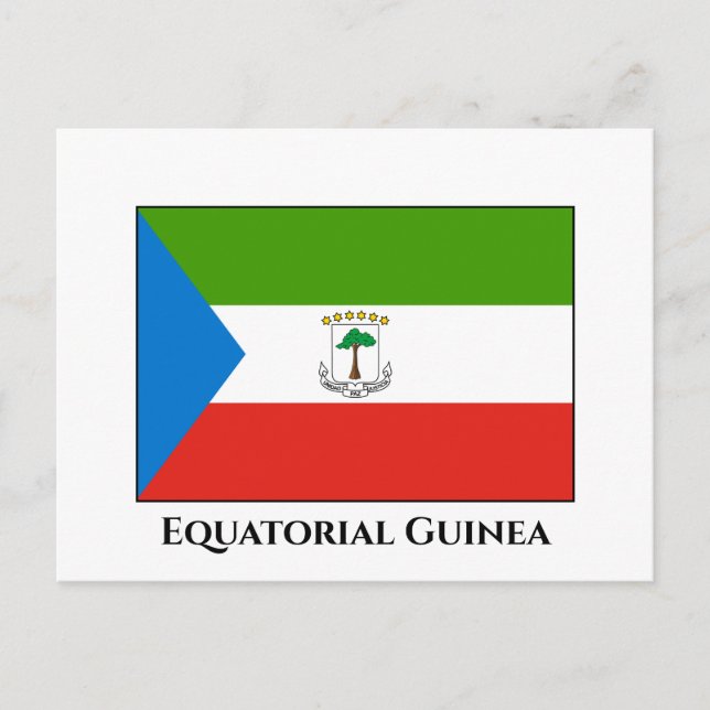 Flag für äquatoriale Guinea Postkarte (Vorderseite)