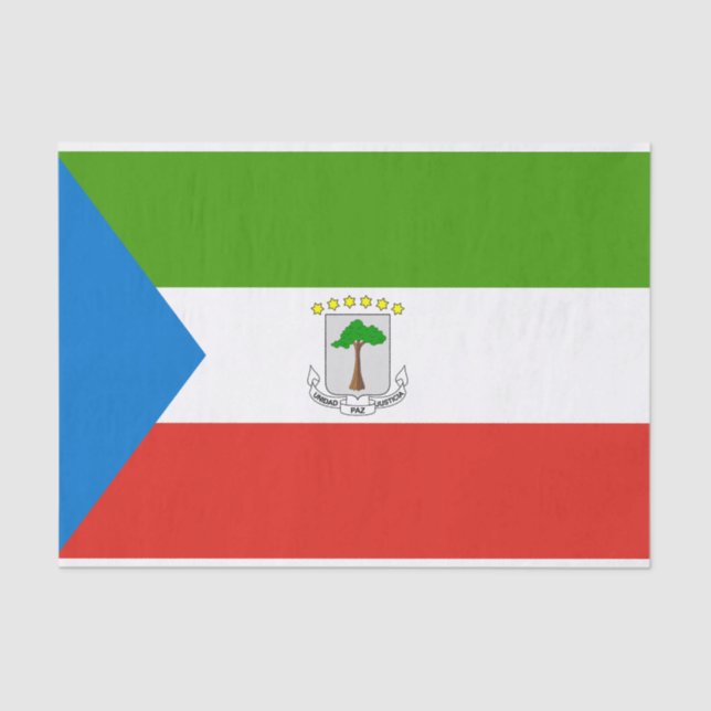 Flag für äquatoriale Guinea Seidenpapier (Vorderseite)