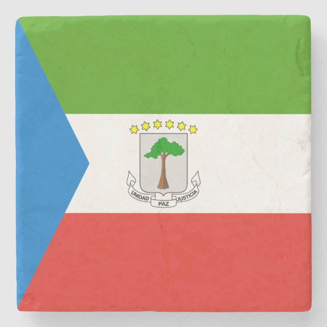 Flag für äquatoriale Guinea Steinuntersetzer (Vorderseite)