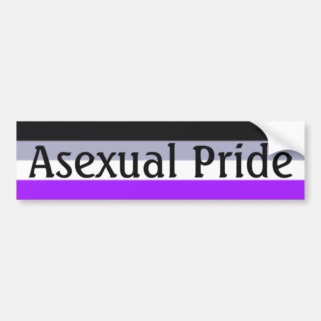 Flag für asexuelle Pride (Text) Autoaufkleber (Vorne)