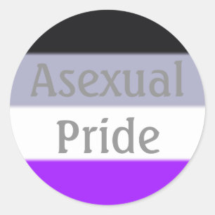 Flag für asexuelle Pride (Text) Runder Aufkleber