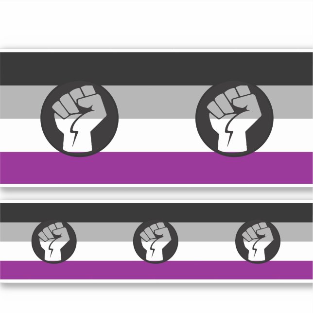 Flag für asexuelle Proteste Aufkleber (Vorderseite)