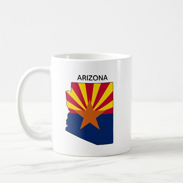 Flag für benutzerdefinierte Arizona-Staat Kaffeetasse (Links)