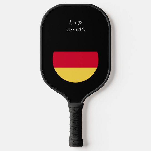Flag für benutzerdefinierte Meldung Deutschland Pickleball Schläger (Vorderseite)