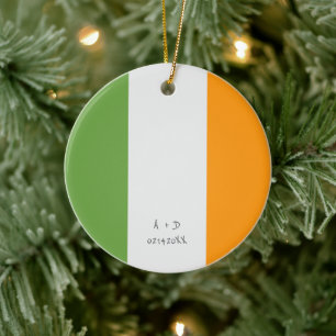 Flag für benutzerdefinierte Meldung Irland Keramik Ornament
