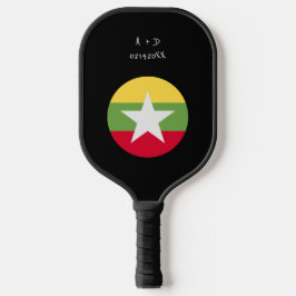 Flag für benutzerdefinierte Meldung Myanmar Pickleball Schläger