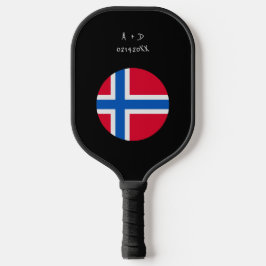 Flag für benutzerdefinierte Message Norwegen Pickleball Schläger