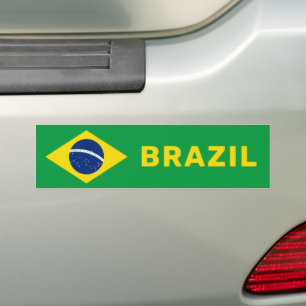 Flag für benutzerdefinierten Text in Brasilien Autoaufkleber