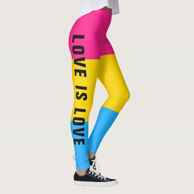 Flag für benutzerdefiniertes LGBT-Rainbow-Pansexua Leggings (Rechts)