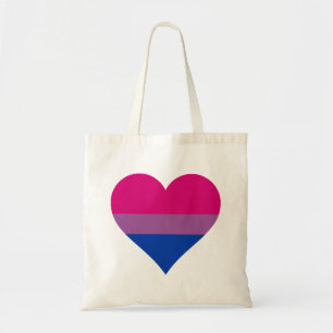 Flag für Bisexual-Herz-LGBTQ Tragetasche