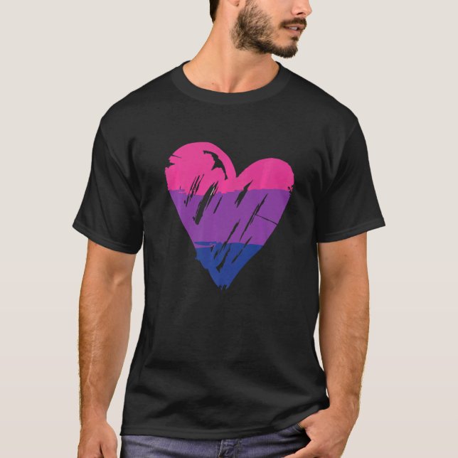 Flag für Bisexual-Stolz T-Shirt (Vorderseite)
