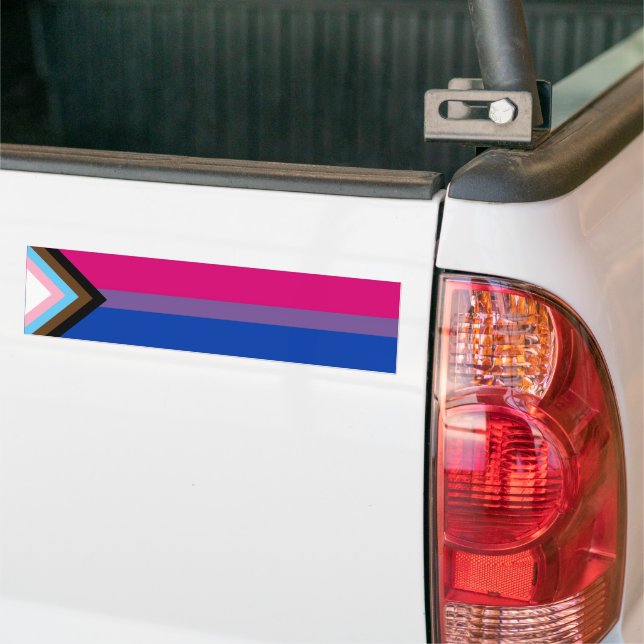 Flag für Bisexuelle Fortschritte Autoaufkleber (Auf Lkw)