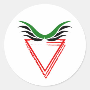 Flag für das freie Palästinafeld Runder Aufkleber