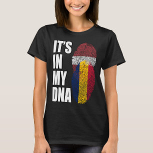 Flag für das tschadische und lettische DNA-Gemisch T-Shirt