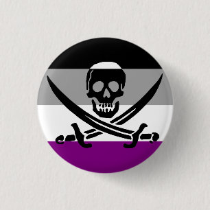 Flag für den asexuellen Piraten Button