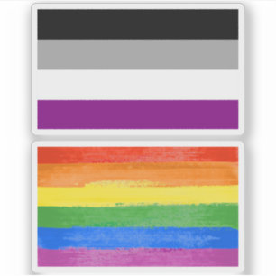 Flag für den asexuellen Stolz Aufkleber