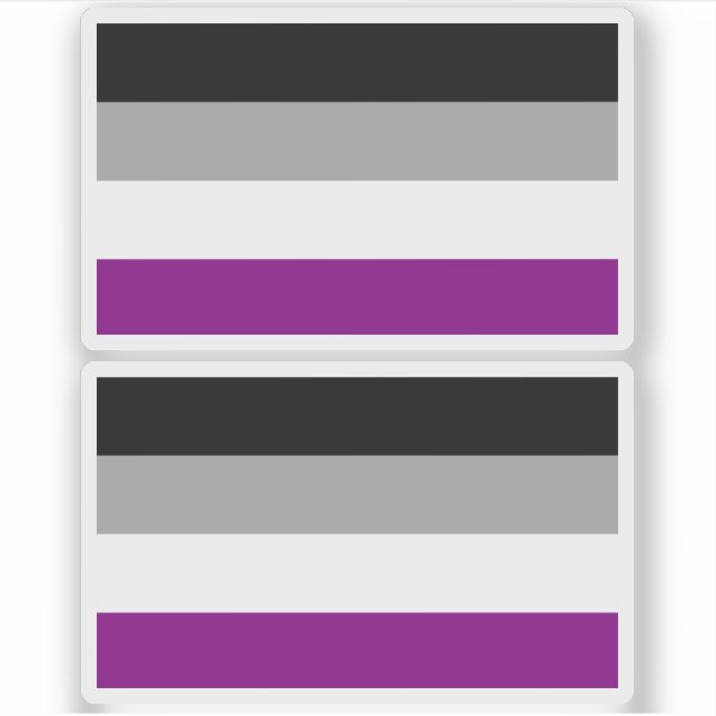 Flag für den asexuellen Stolz Aufkleber (Vorderseite)