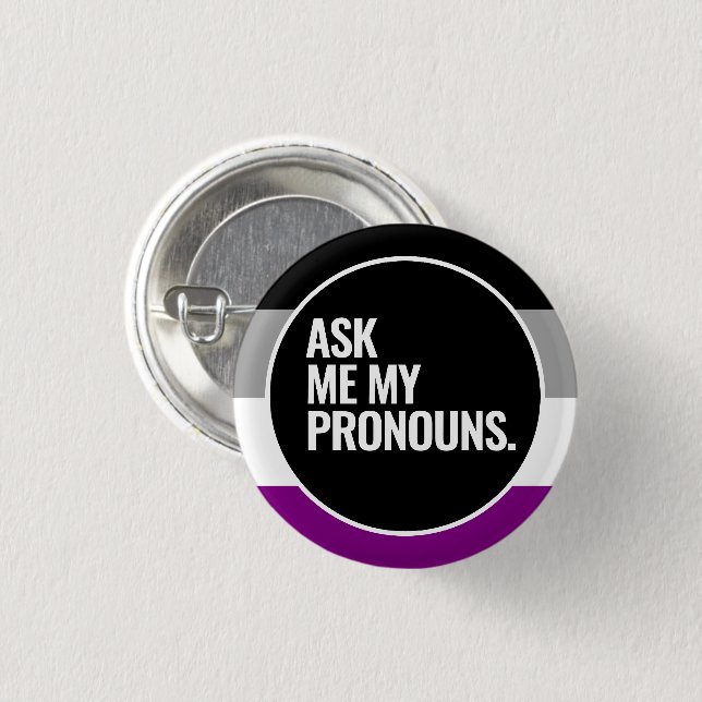 Flag für den asexuellen Stolz Button (Vorne & Hinten)