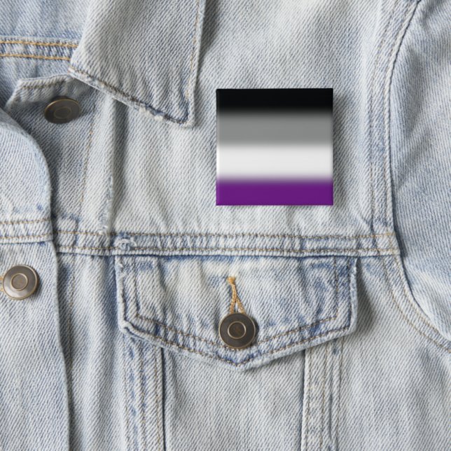 Flag für den asexuellen Stolz - farbenfrohe ACE-Ma Button (Beispiel)