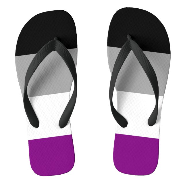 Flag für den asexuellen Stolz Flip Flops (Fußbett)