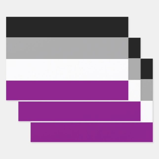 Flag für den asexuellen Stolz Geschenkpapier Set (Set)