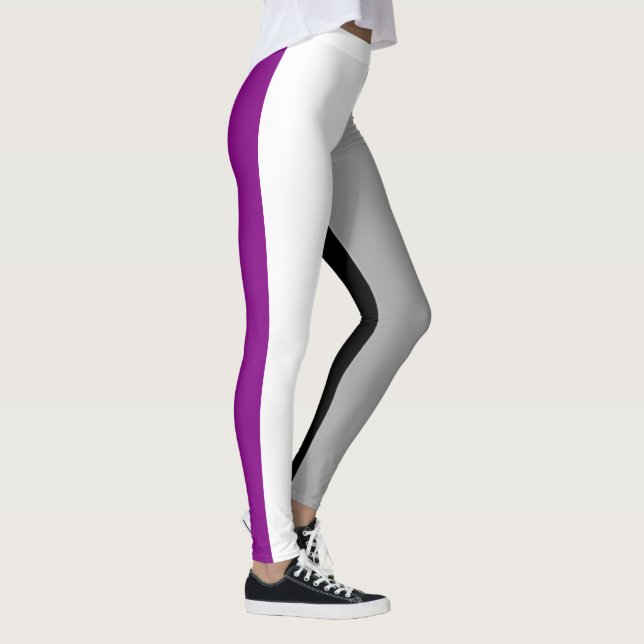 Flag für den asexuellen Stolz Leggings (Rechts)