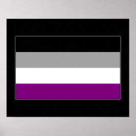 Flag für den asexuellen Stolz Poster