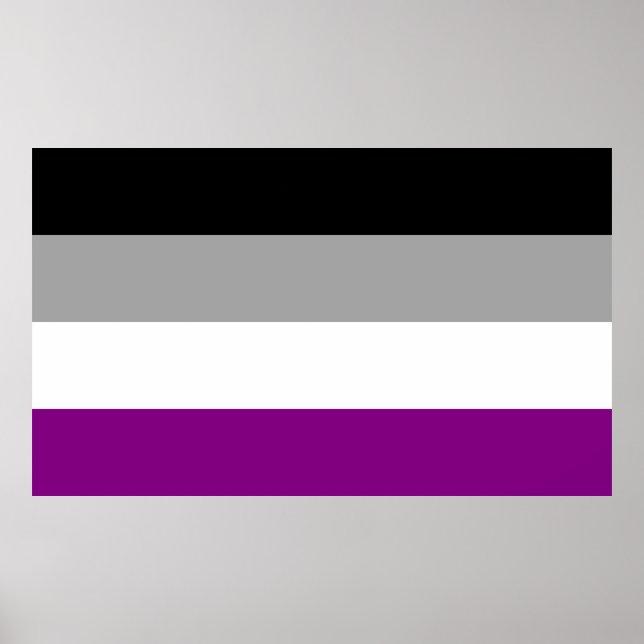 Flag für den asexuellen Stolz Poster (Vorne)