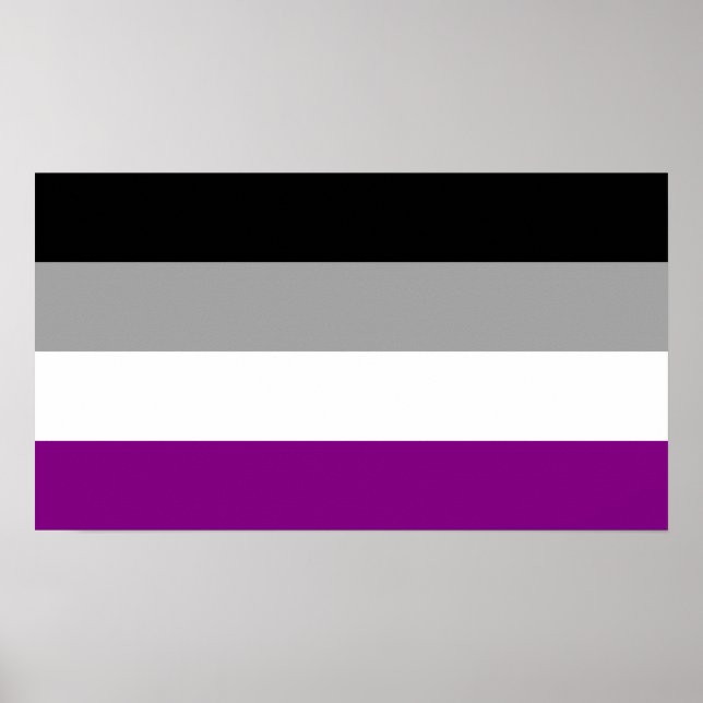 Flag für den asexuellen Stolz Poster (Vorne)