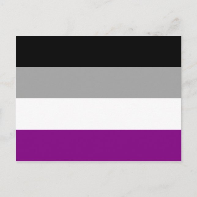 Flag für den asexuellen Stolz Postkarte (Vorderseite)