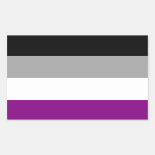 Flag für den asexuellen Stolz Rechteckiger Aufkleber