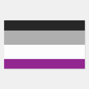 Flag für den asexuellen Stolz Rechteckiger Aufkleber