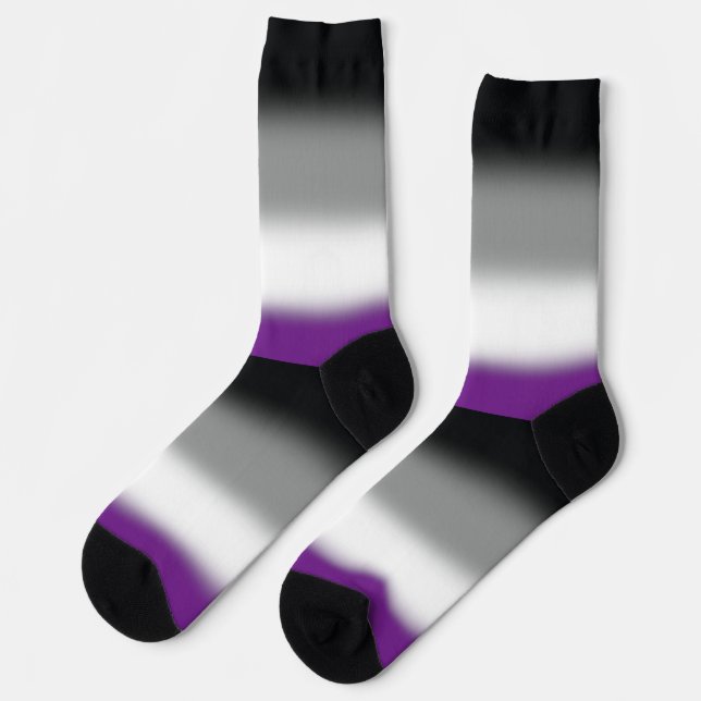 Flag für den asexuellen Stolz Socken (Linkes Detail)