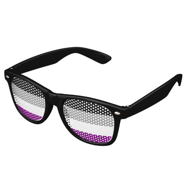 Flag für den asexuellen Stolz Sonnenbrille (Schrägansicht)