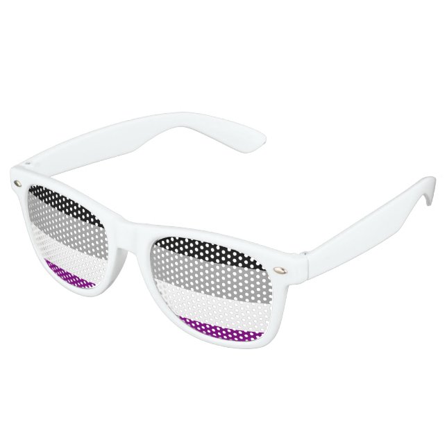 Flag für den asexuellen Stolz Sonnenbrille (Schrägansicht)
