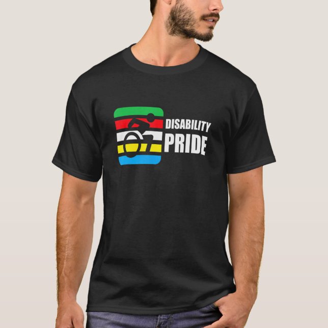 Flag für den Behindertenstand Juli Unterstützung M T-Shirt (Vorderseite)