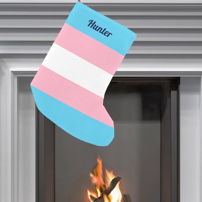 Flag für den benutzerdefinierten Transgender-Prix Kleiner Weihnachtsstrumpf (Von Creator hochgeladen)