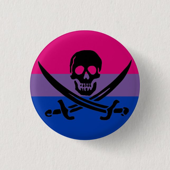 Flag für den Bisexual Pirate Button (Vorderseite)
