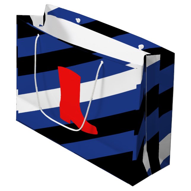 Flag für den Boot-Pride Große Geschenktüte (Vorderseite Schrägansicht)