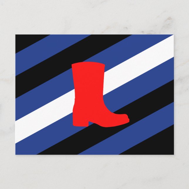 Flag für den Boot-Pride Postkarte (Vorderseite)