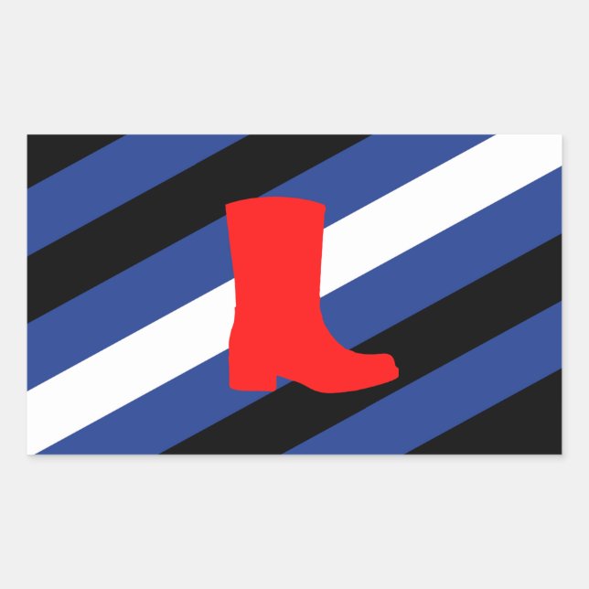 Flag für den Boot-Pride Rechteckiger Aufkleber (Vorderseite)