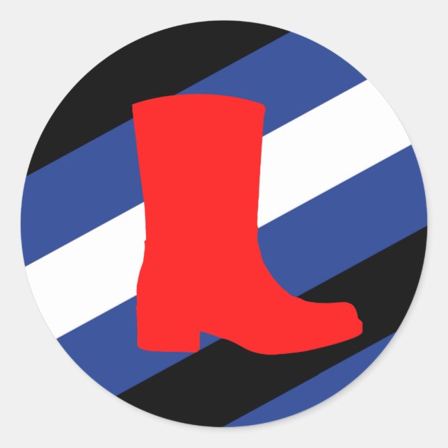 Flag für den Boot-Pride Runder Aufkleber (Vorderseite)
