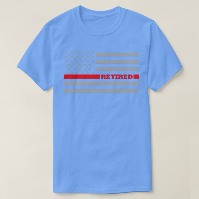 Flag für den Feuerwehrmann mit roter Linie T-Shirt (Design vorne)
