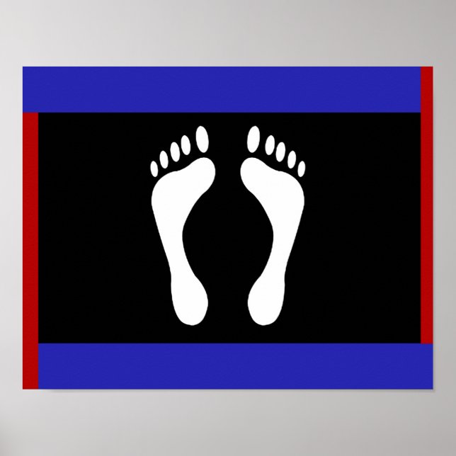 Flag für den Fußboden (Footprint) Poster (Vorne)