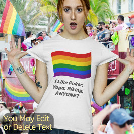 Flag für den Gay Pride für LGBT-Benutzerdefinierte T-Shirt