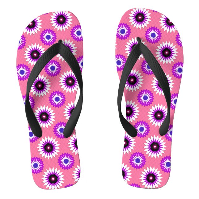 Flag für den Geschlechtsfluss/rosa Blume Flip Flops (Fußbett)