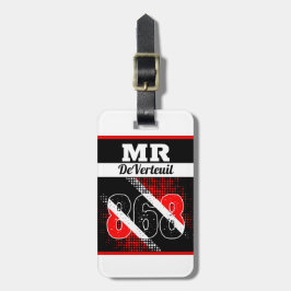 Flag für den Namen / 868-Dot-Muster Gepäckanhänger