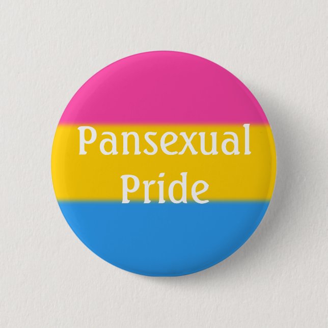 Flag für den Pansexual-Stolz (Text) Button (Vorderseite)
