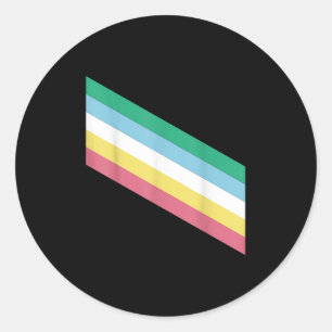 Flag für den Pride-Effekt der katumet LGBTQ - UniA Runder Aufkleber